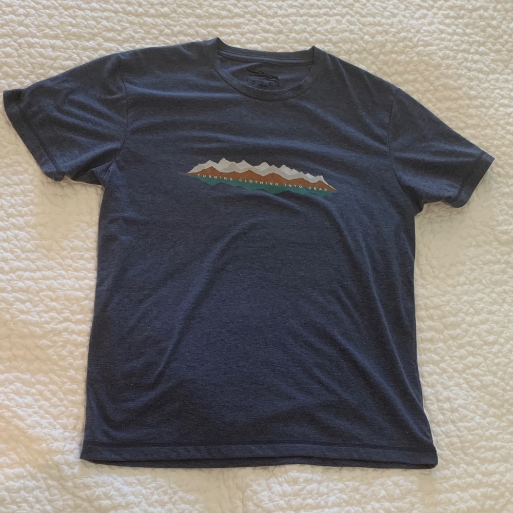 Men's Sitka Short-Sleeve Navy Mountain Graphic Tee
